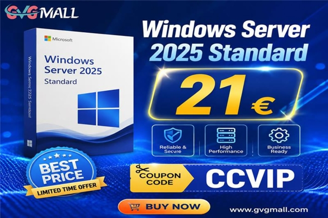 Windows Server 2025 Standard à seulement 21 ¬ sur GVGmall !!!