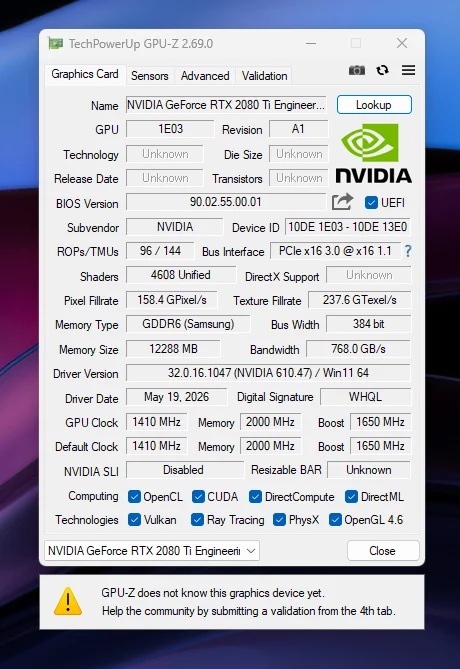 nvidia rtx2080tisuper