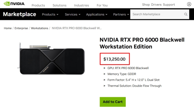 rtx pro 6000 13250-dollars