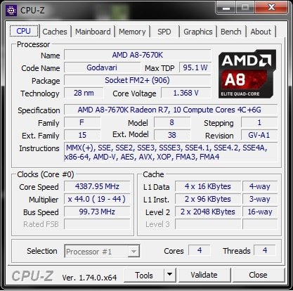 Image 29014, galerie Test processeur APU AMD A8-7670K