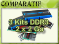 Trois kits DDR3 1600  2000 MHz