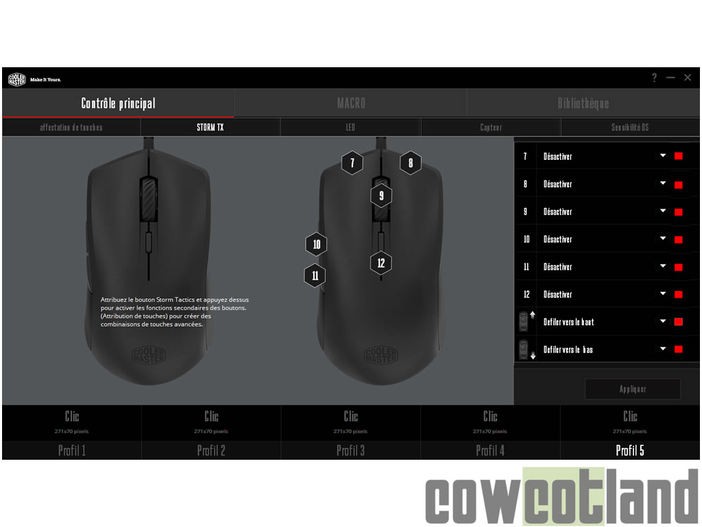 Image 32413, galerie Souris Cooler Master MasterMouse S
