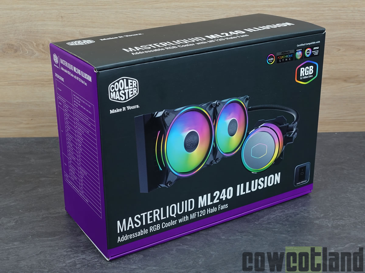 Image 45090, galerie Test watercooling AIO Cooler Master MasterLiquid ML240 Illusion, un clairage RGB envotant