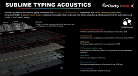 Cliquez pour agrandir Clavier Hall Effect Ducky ONE X, bien, mais on en veut plus. 