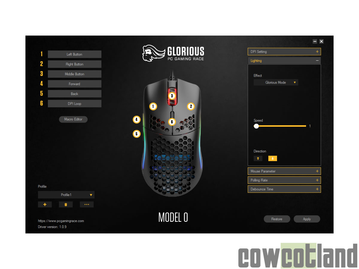 Image 40659, galerie Test souris Glorious PC Gaming Race Model O-