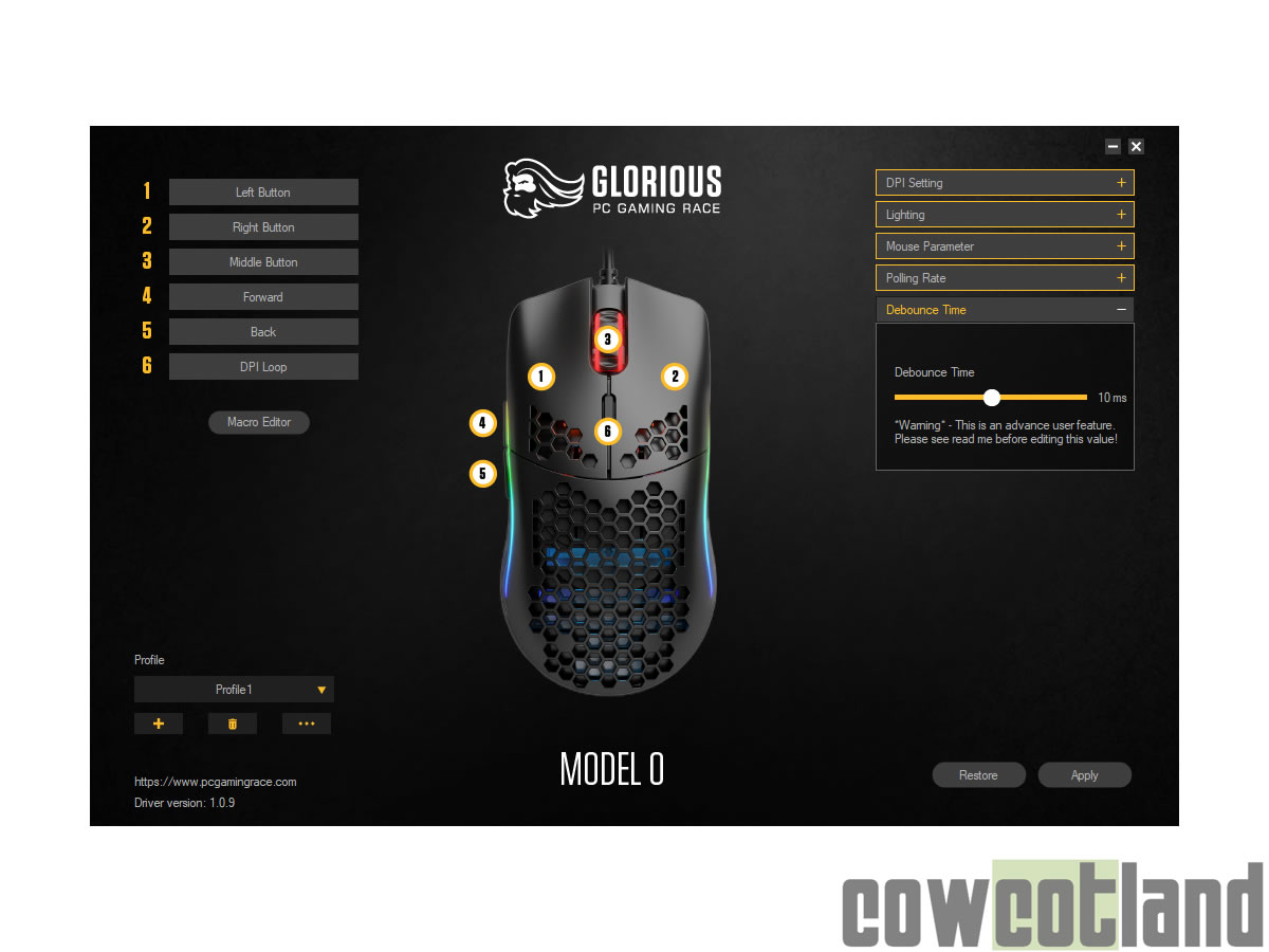 Image 40664, galerie Test souris Glorious PC Gaming Race Model O-