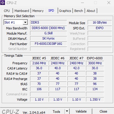 Image 54431, galerie Test kit DDR5 EXPO : G-Skill Trident Z5 Neo 6000 MT/s c30