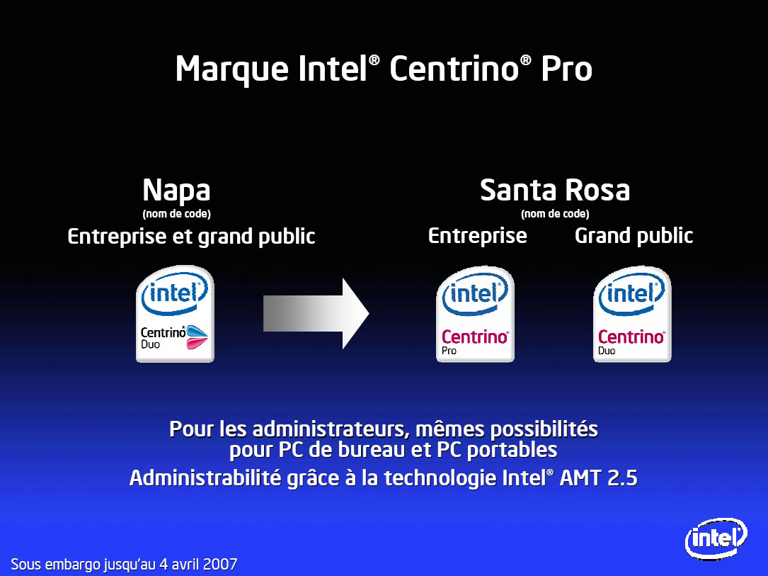 Image 1181, galerie Plate forme Intel Santa Rosa