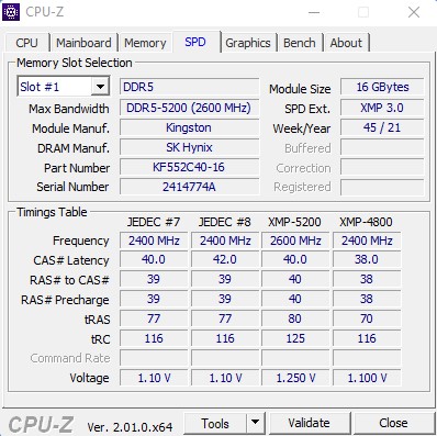 Image 49848, galerie Test mmoire DDR5 Kingston Fury 2 x16 Go 5200 C40, on aurait pas cru !