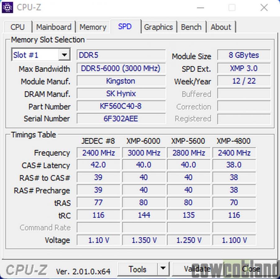 Image 49159, galerie Test mmoire DDR5 2 x 8 Go Kingston Fury 6000 C40 : Enfin une solution conomique !