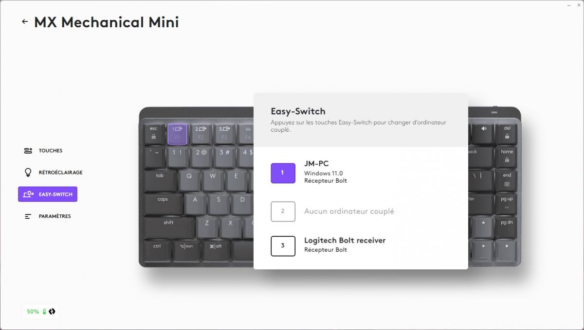 Image 50210, galerie Test Logitech MX Mechanical Mini : un clavier mcanique sans-fil taill pour la bureautique !