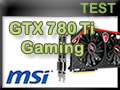 Carte graphique MSI GTX 780 Ti Gaming Carte graphique MSI GTX 780 Ti Gaming