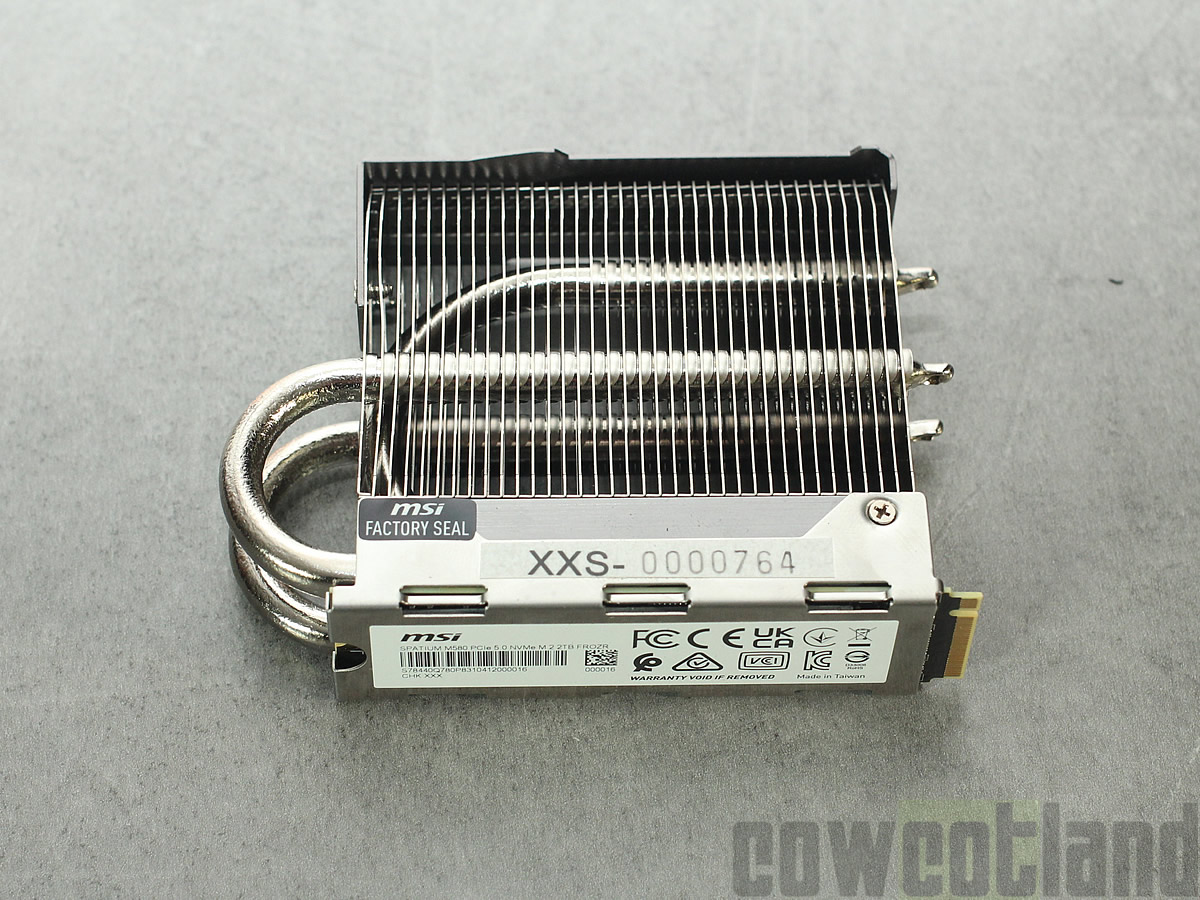 Image 66673, galerie MSI M580 FROZR : Le SSD Gen 5.0  14 Go/sec qui ne chauffe pas