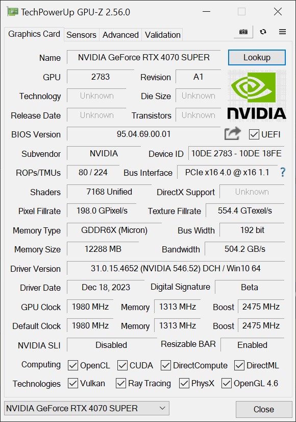 Image 64068, galerie Test NVIDIA GeForce RTX 4070 SUPER FE : une premire super carte !