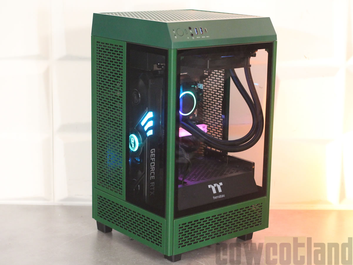 Image 46605, galerie Test boitier Thermaltake TOWER 100 RACING GREEN : So British