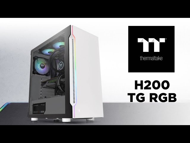 Pr�sentation boitier THERMALTAKE H200 TG RGB : Blanc et arc-en-ciel