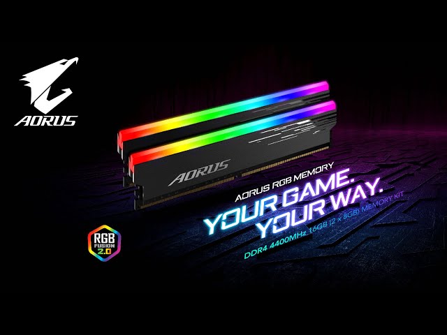 Pr�sentation m�moire DDR4 AORUS RGB Memory, rapide et �clair�e