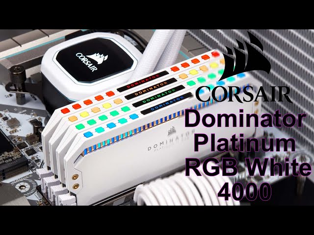 Pr�sentation m�moire DDR4 CORSAIR Dominator Platinum RGB White 4000