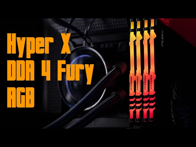 Pr�sentation kit m�moire DDR4 Hyper X Fury RGB