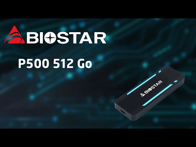 Pr�sentation SSD externe BIOSTAR P500 512 Go, toute la puissance du RGB dans la poche