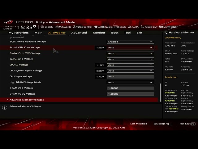 Undervolt des processeurs Raptor Lake et Alder Lake (avec un Core i7-13700K)