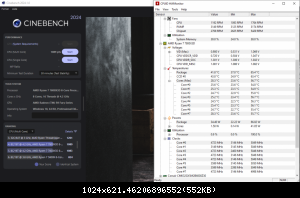 Catpure Cinebench R24 (ppt 65 Co -35) Test 30min