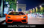 Lamborghini Aventador Night Shot-1366x768