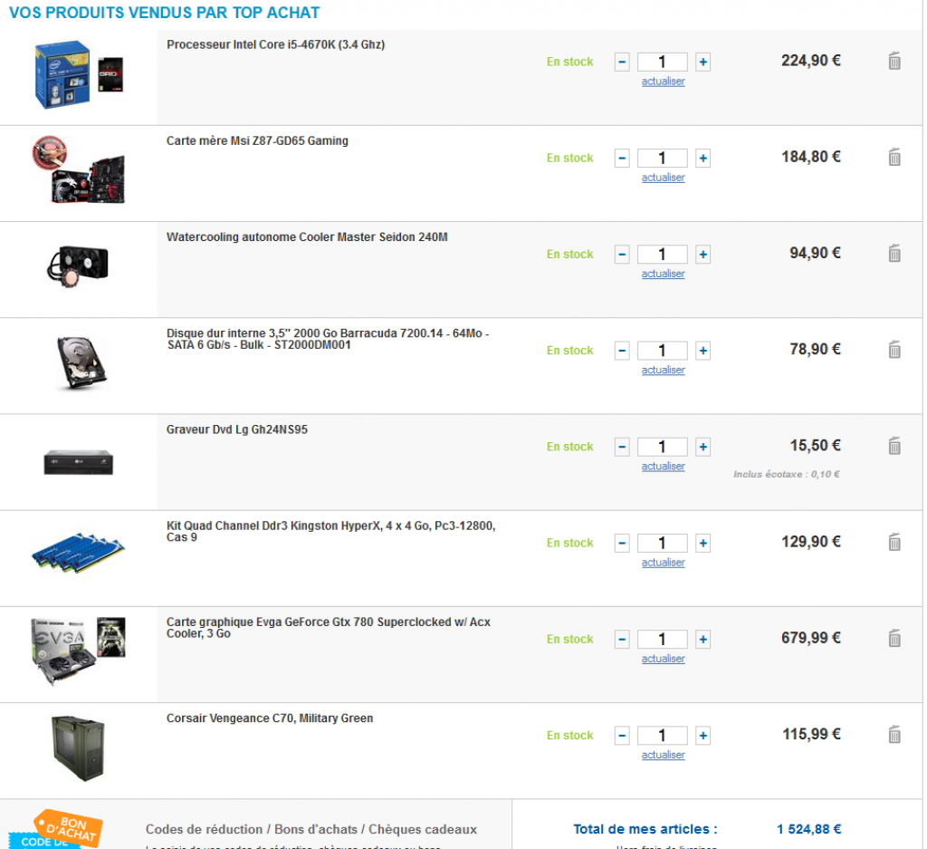 Config config top achat