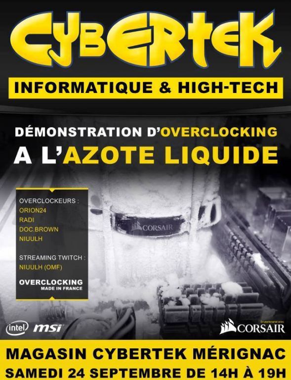 Dmonstration Oc Cybertek Dmonstration overclocking extrme samedi 24 septembre chez CYBERTEK  Bordeaux.