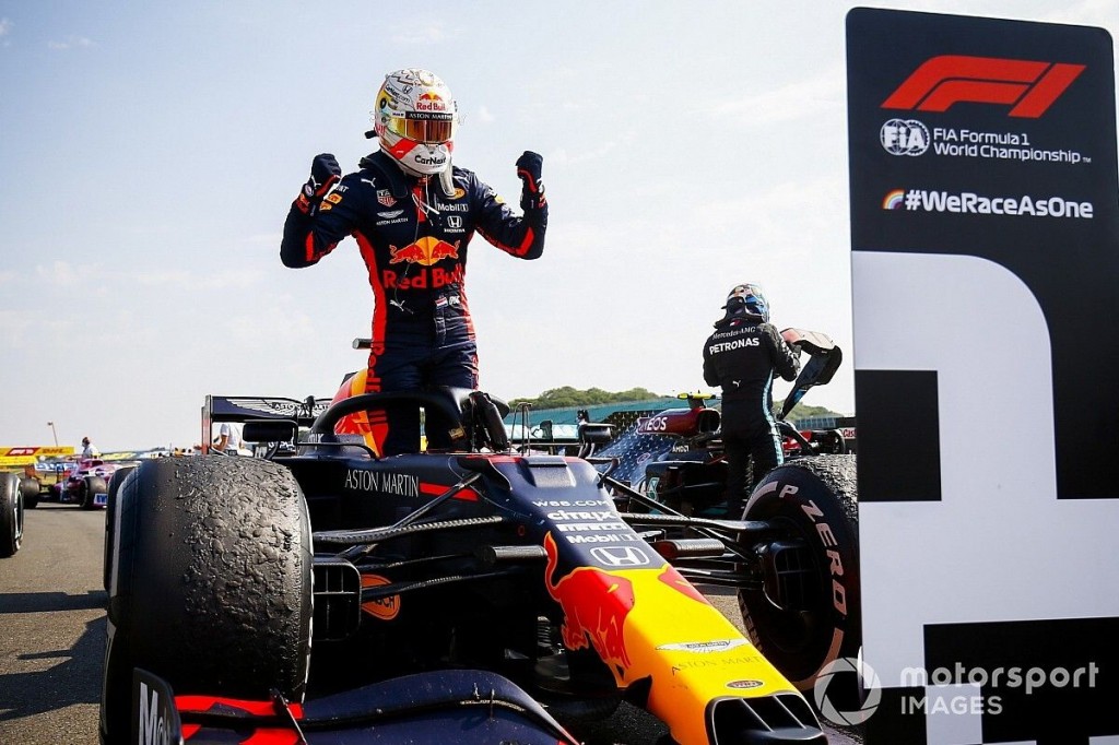 Max Verstappen Max Verstappen aprs sa victoire au GP anniversaire 70 ans de F1
