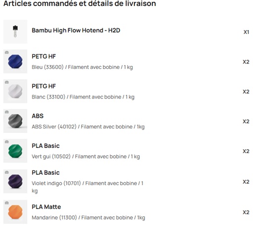 Commande 2 P2S