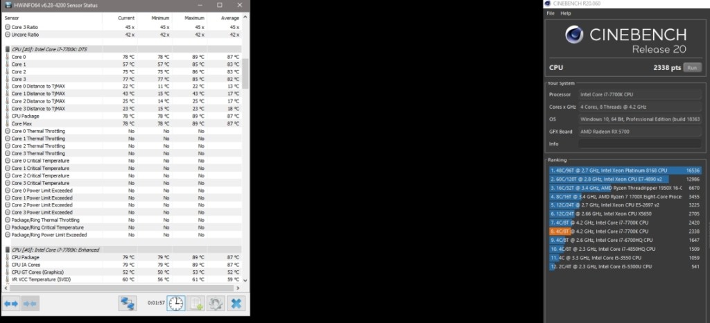 Cinebench20 I7-7700k 2020-06-28 Xts 