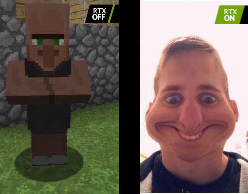 Voici Mon Memes ! #Minecraft #RTXon je tente mon tour avec un memes raliser maison qui m'a bien fait marrer moi et mes potes ! Merci pour le concours !