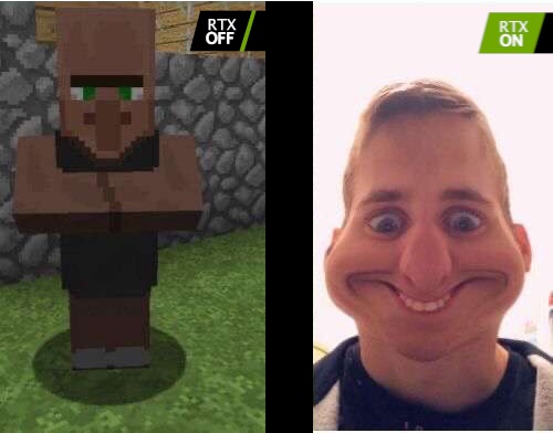Voici Mon Memes ! #Minecraft #RTXon je tente mon tour avec un memes r�aliser maison qui m'a bien fait marrer moi et mes potes ! Merci pour le concours !