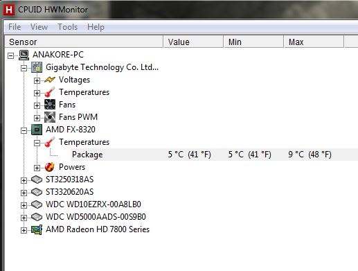 Temp Idle Amd Fx-8320 