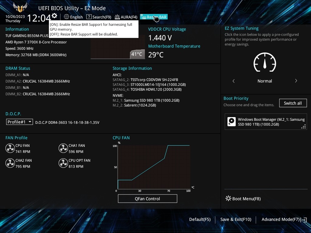 Bios Asu Resize Bar 