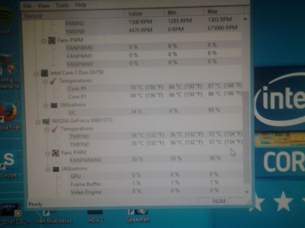 Temp�ratures De Mon Cpu A 30% D'utilisation 