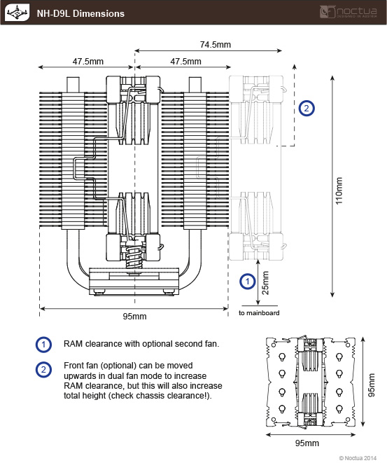 Noctua Nh D9l Dimensions 